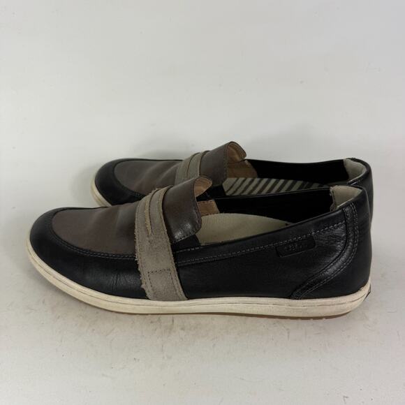 Taos Upward Loafer Women's 10 Black Brown Leather Slip-On Low Top Comfort - Picture 5 of 10